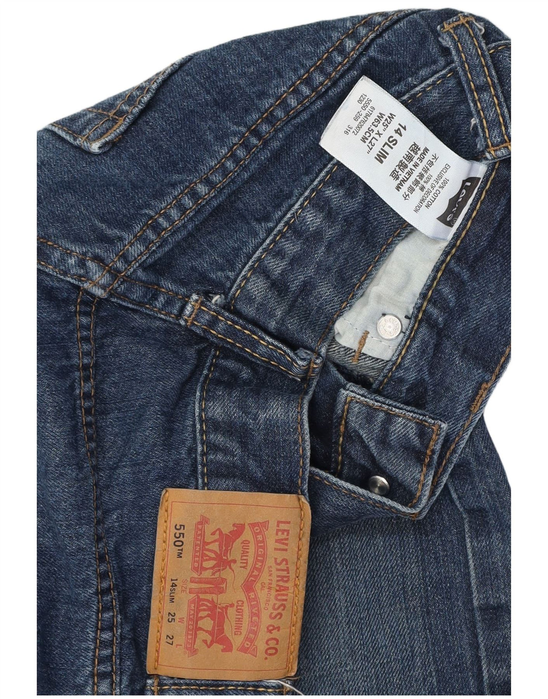 Прямые джинсы свободного кроя LEVI'S Boys 550 13-14 лет W25 L27 синие