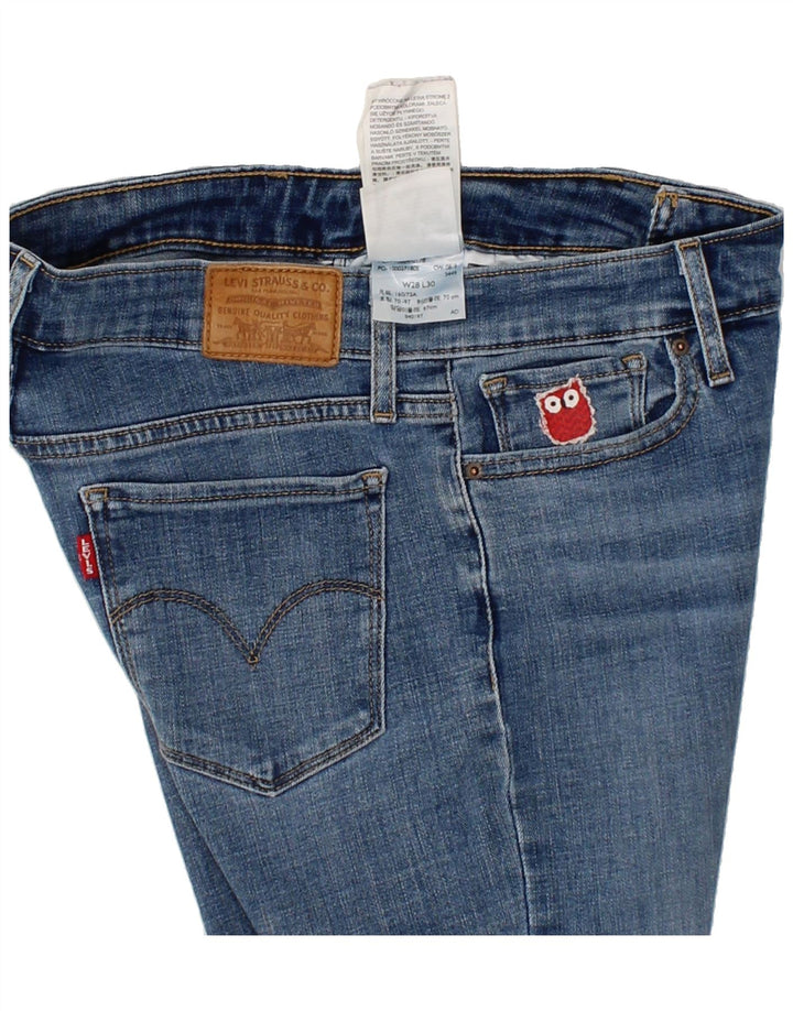 LEVI'S Womens 712 Slim Denim Shorts W28 Medium Blue Cotton Vintage Levi's and Second-Hand Levi's from Messina Hembry 