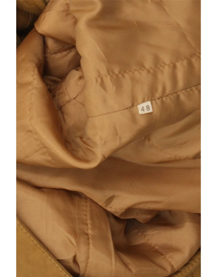 Винтажная мужская кожаная куртка IT 48 Medium Beige