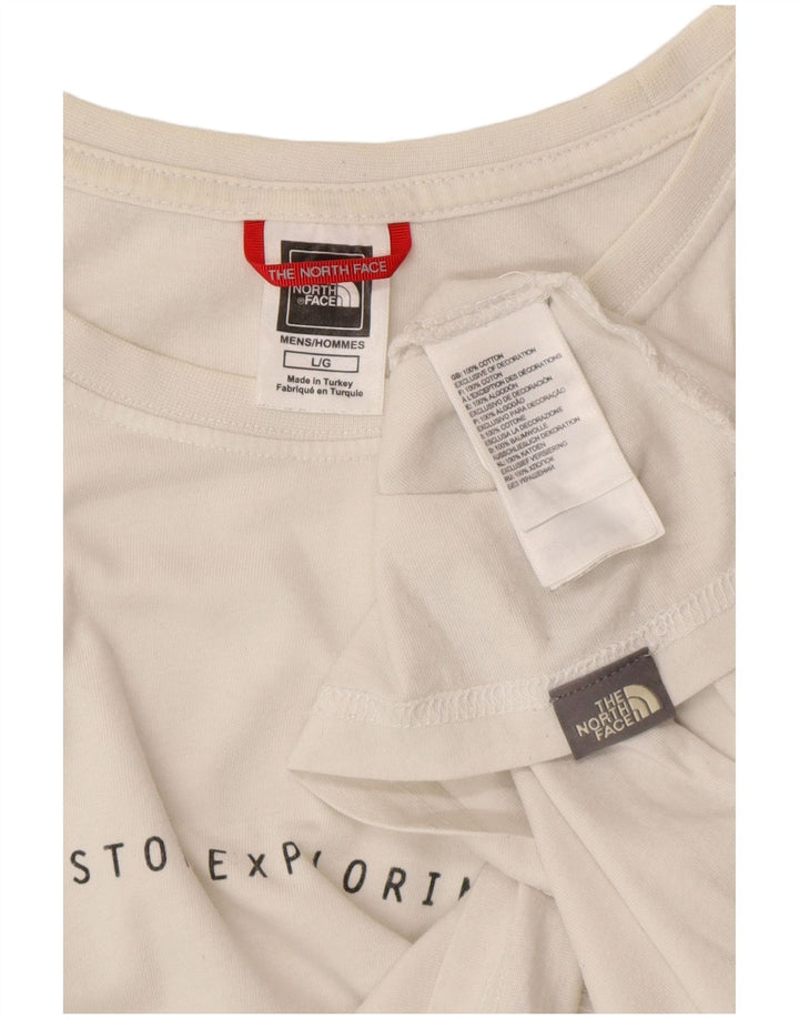 THE NORTH FACE Мужская футболка с рисунком, большой белый хлопок