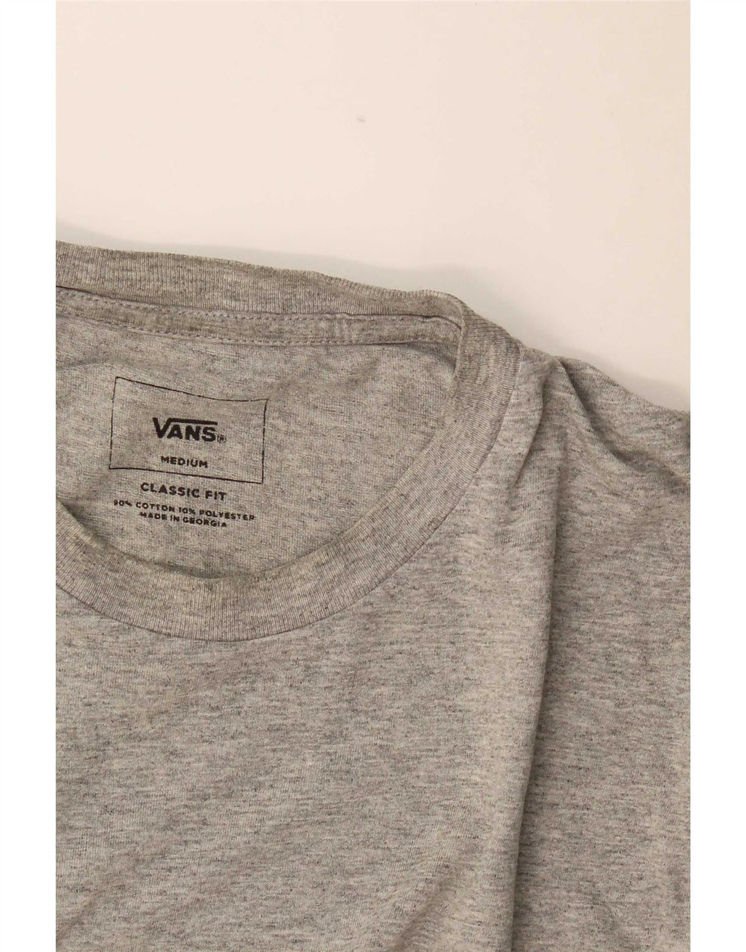 Мужская футболка классического кроя Vans, хлопковый топ среднего серого цвета