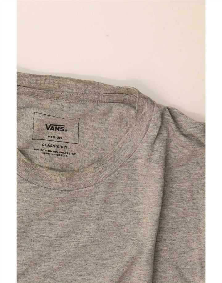 Мужская футболка классического кроя Vans, хлопковый топ среднего серого цвета