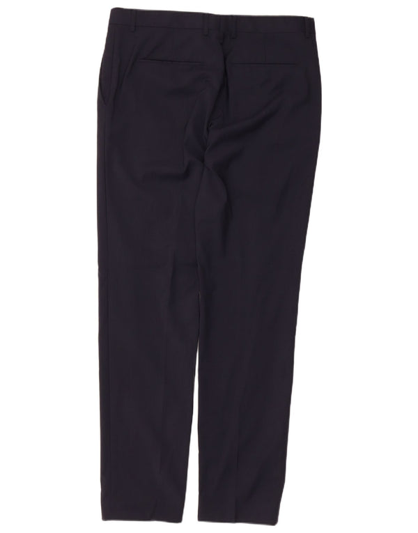 Мужские узкие костюмные брюки Calvin Klein IT 50 Large W34 L31 Темно-синие шерстяные