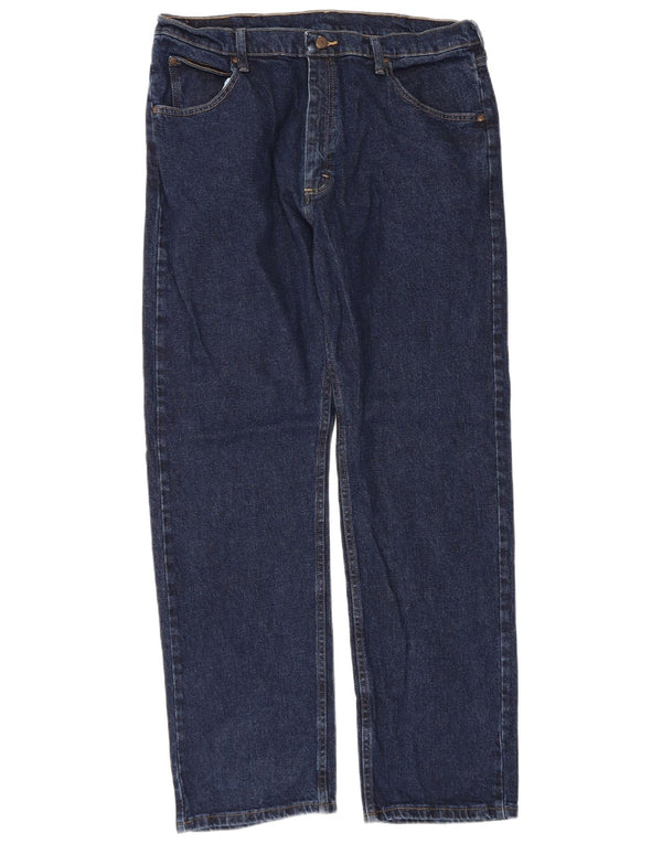 Мужские прямые джинсы Wrangler W36 L32 темно-синие, хлопок