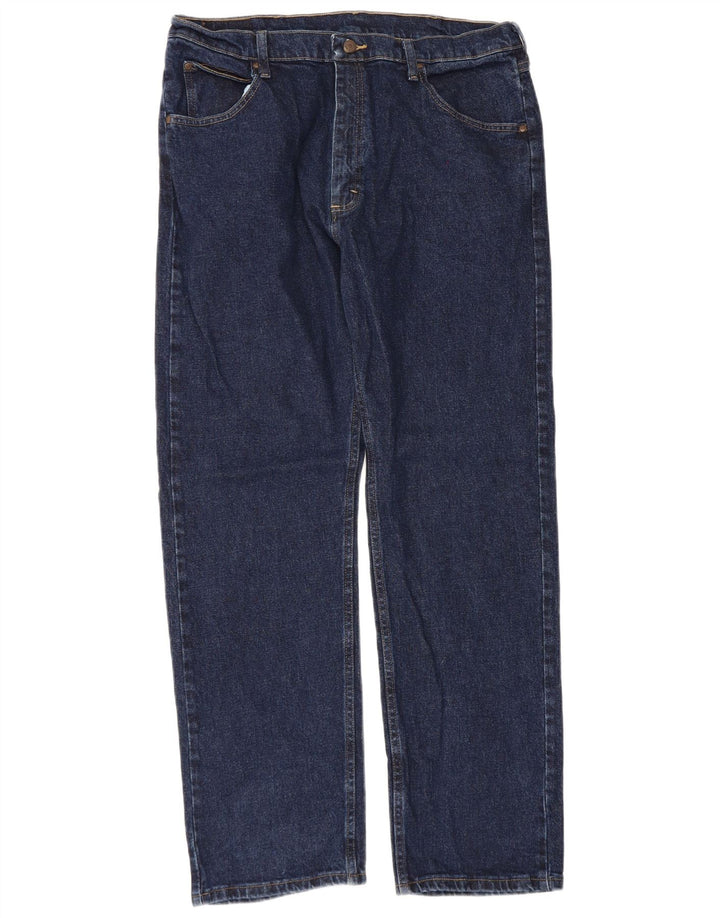 Мужские прямые джинсы Wrangler W36 L32 темно-синие, хлопок