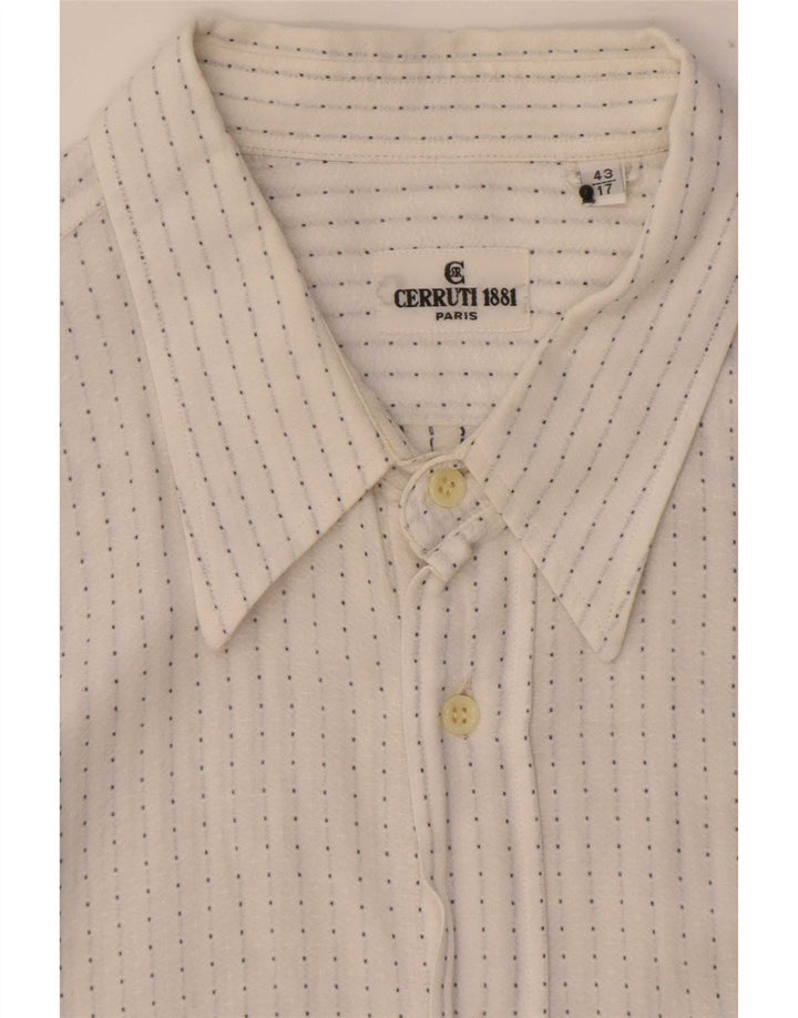 Рубашка мужская Cerruti 1881 размер 43 17 XL белая в крапинку