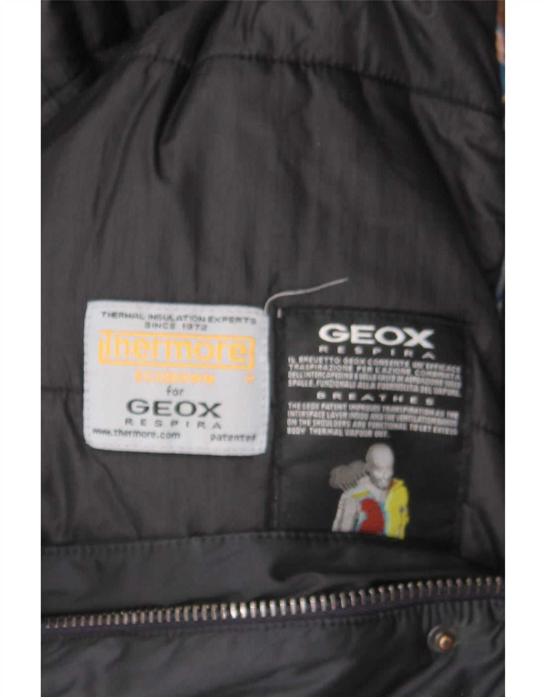 Мужская стеганая куртка Geox Respira UK 40, большая черная