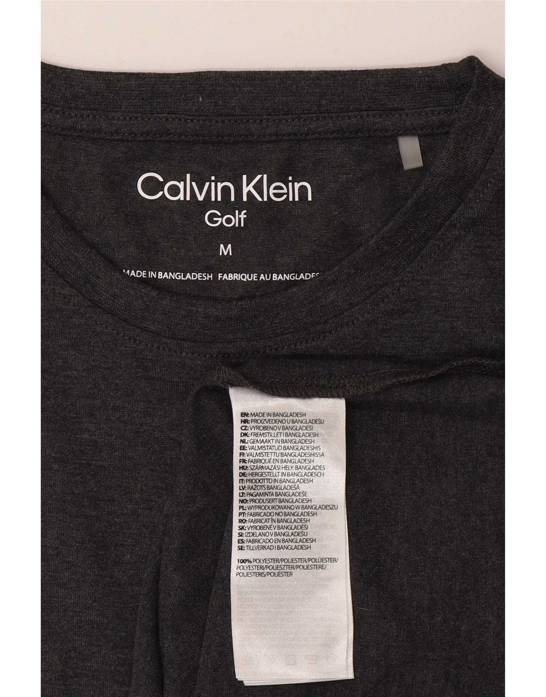 Calvin Klein Мужская футболка из полиэстера среднего серого цвета