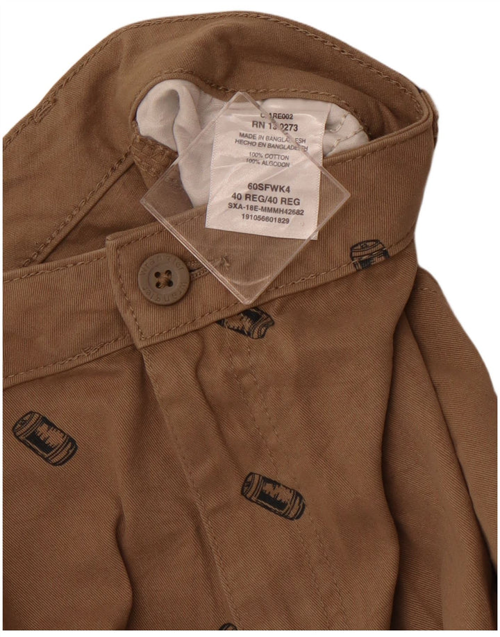 Мужские шорты карго WRANGLER с рисунком W40 XL, коричневые, хлопок