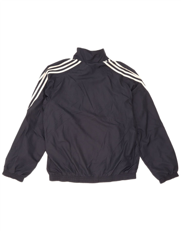 Мужской спортивный костюм Adidas, верхняя куртка, маленький темно-синий, полиэстер с цветными блоками