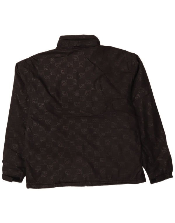 Quiksilver Mens Graphic Hooded Tracksuit Top Jacket XL Black Polyester