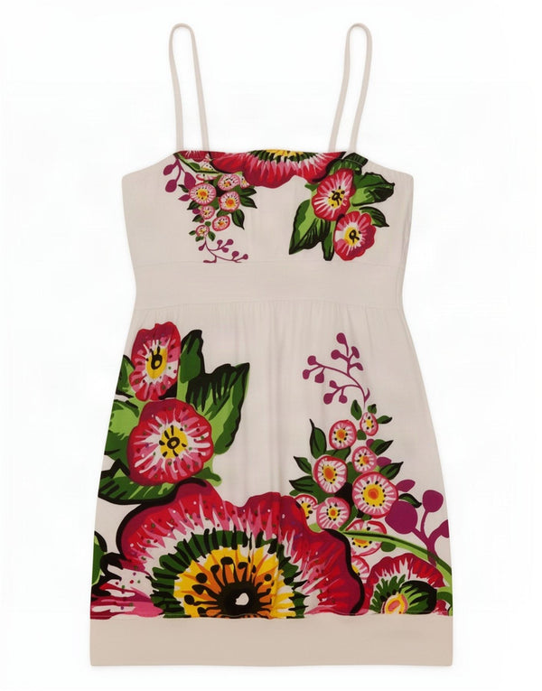 Desigual Womens Sundress UK 14 Large White Floral