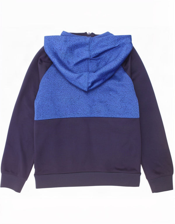 Свитер с капюшоном на молнии Nike Dri Fit для мальчиков 6–7 лет, большой темно-синий в крапинку