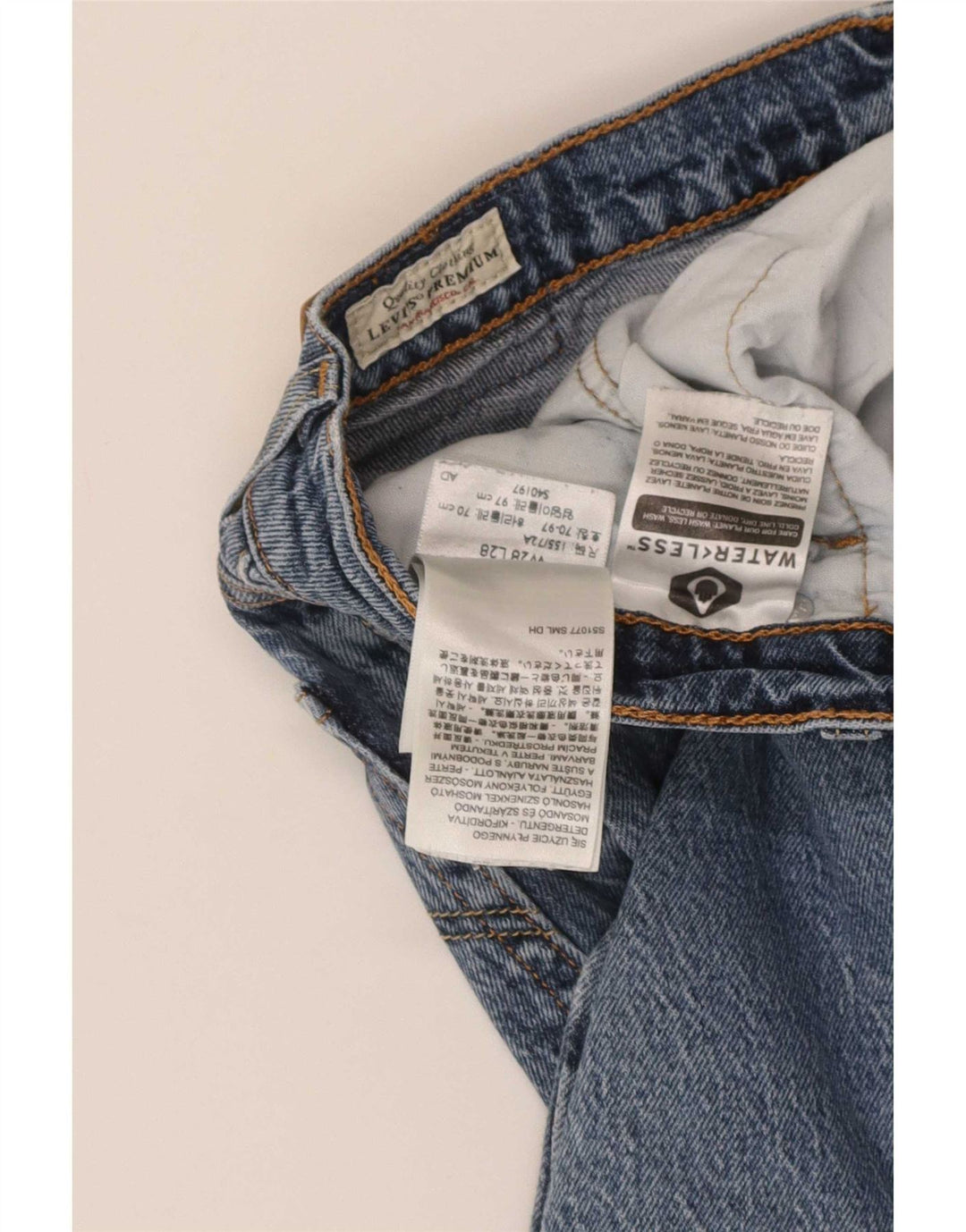 Мужские прямые джинсы Levi's 501 W28 L28 синие, хлопок