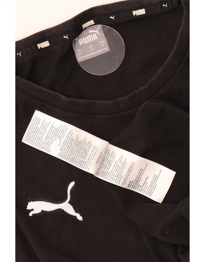Мужская футболка Puma XL, черный хлопок
