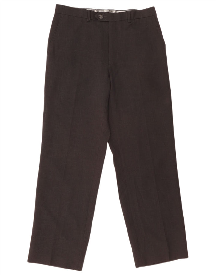 Мужские прямые костюмные брюки Marks & Spencer W34 L31 черные