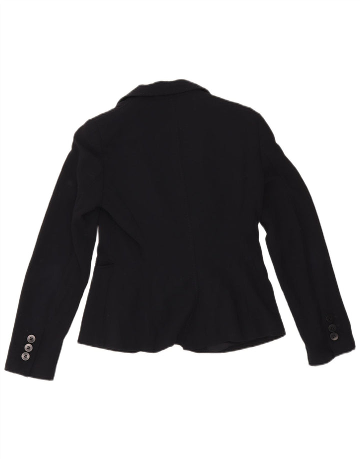 Emporio Armani Женский пиджак на 2 пуговицах UK 8 Маленький Темно-Синий