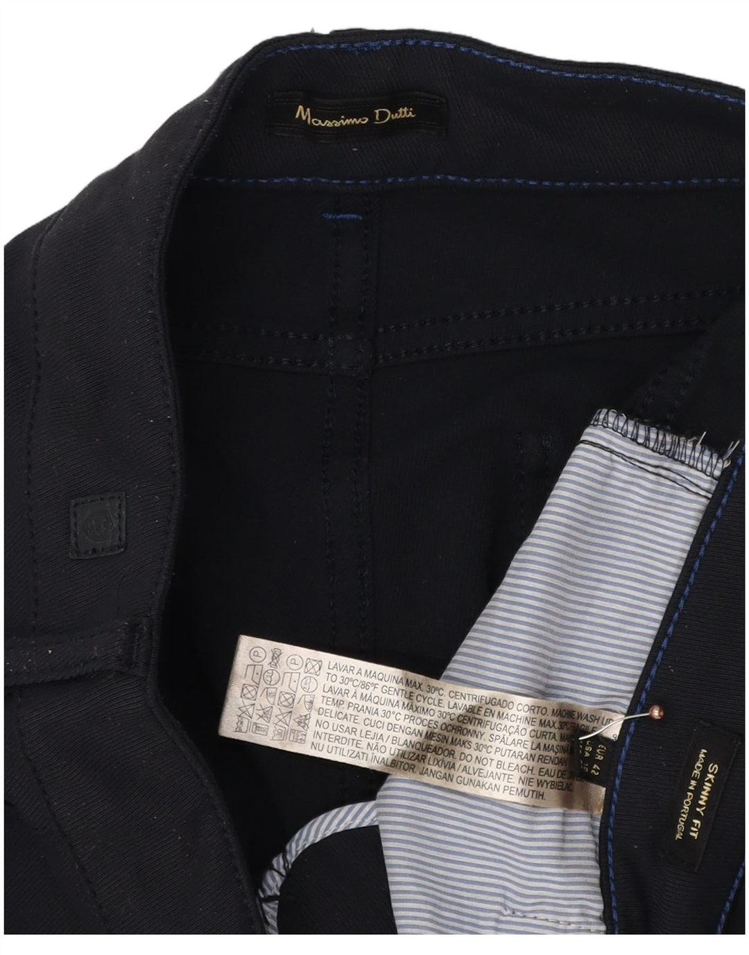 MASSIMO DUTTI Женские укороченные повседневные брюки EU 42 Large W32 L26 Темно-синие