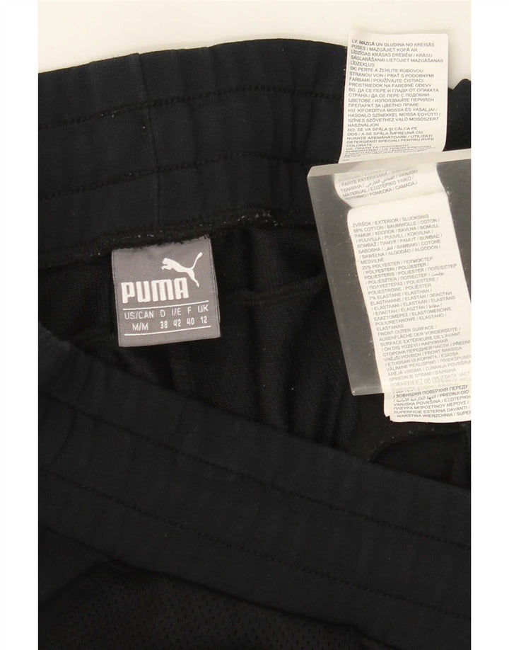 Женские укороченные леггинсы с рисунком Puma UK 12, средний черный хлопок, черный цвет