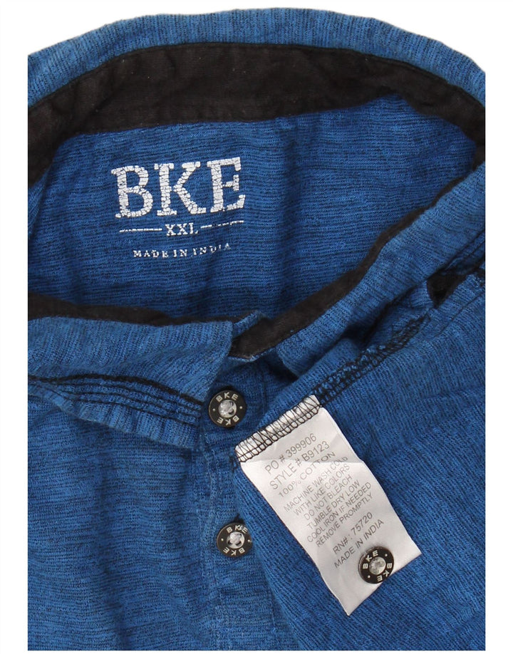 Мужская рубашка поло BKE 2XL, синяя хлопковая крапинка