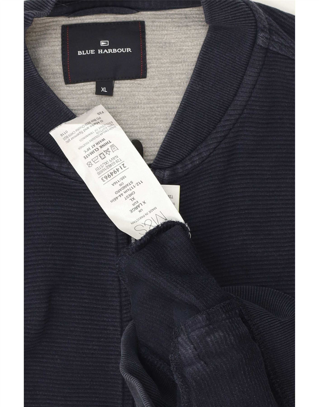 Мужской спортивный костюм Marks & Spencer Blue Harbour, верхняя куртка XL, темно-синий, хлопок