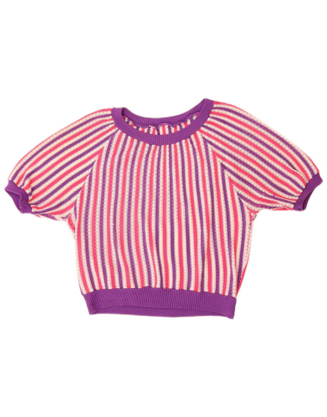 ВИНТАЖНЫЙ женский джемпер с вырезом «лодочка», Великобритания, 14, большие разноцветные полоски