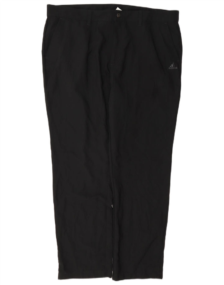 Мужские прямые брюки чинос Adidas W40 L32, черный полиэстер
