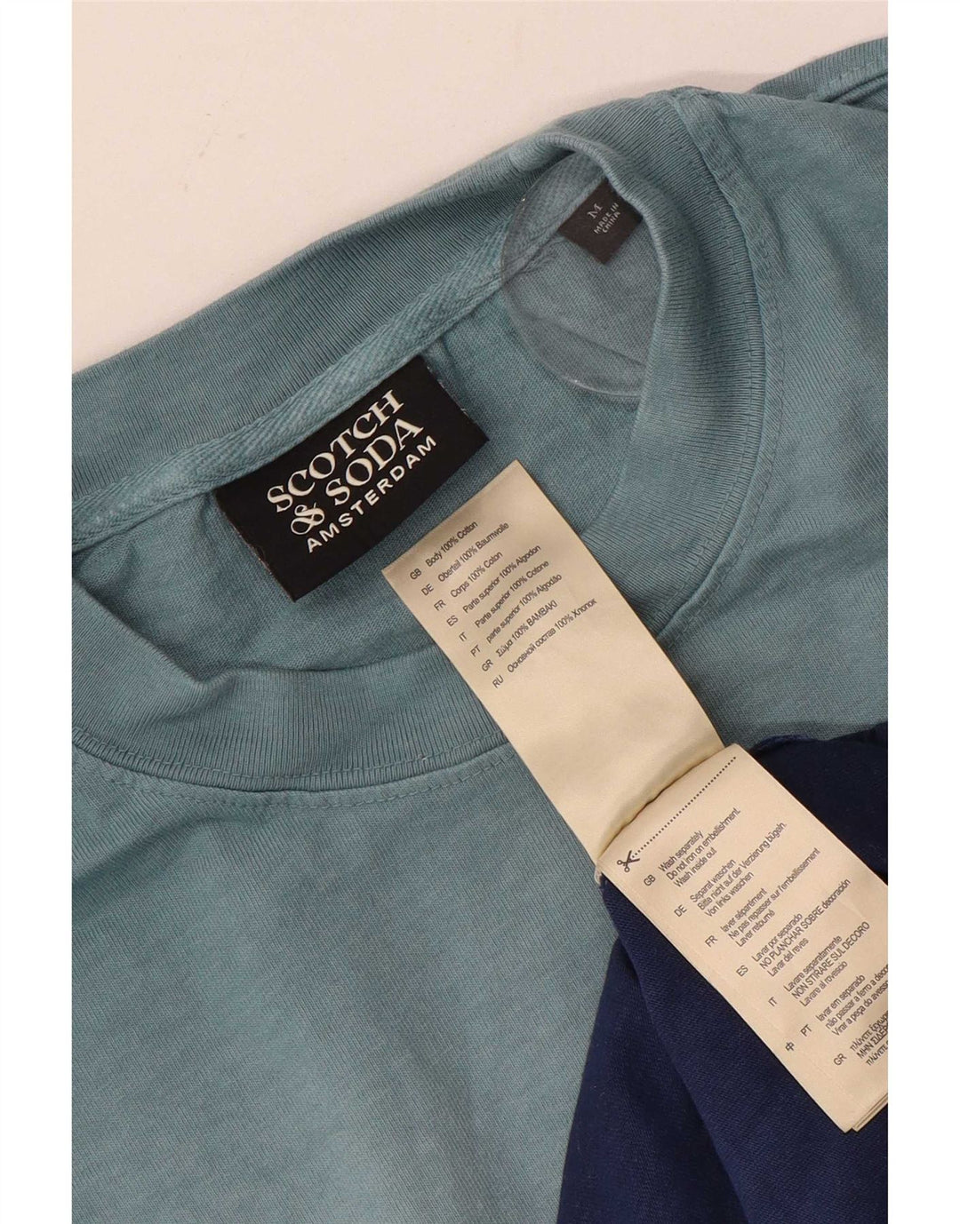 Мужская футболка Scotch & Soda Top, средний разноцветный хлопок с принтом тай-дай