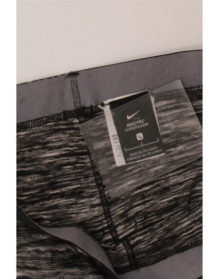 Женские леггинсы с рисунком NIKE UK 14, полиэстер, большие черные полоски