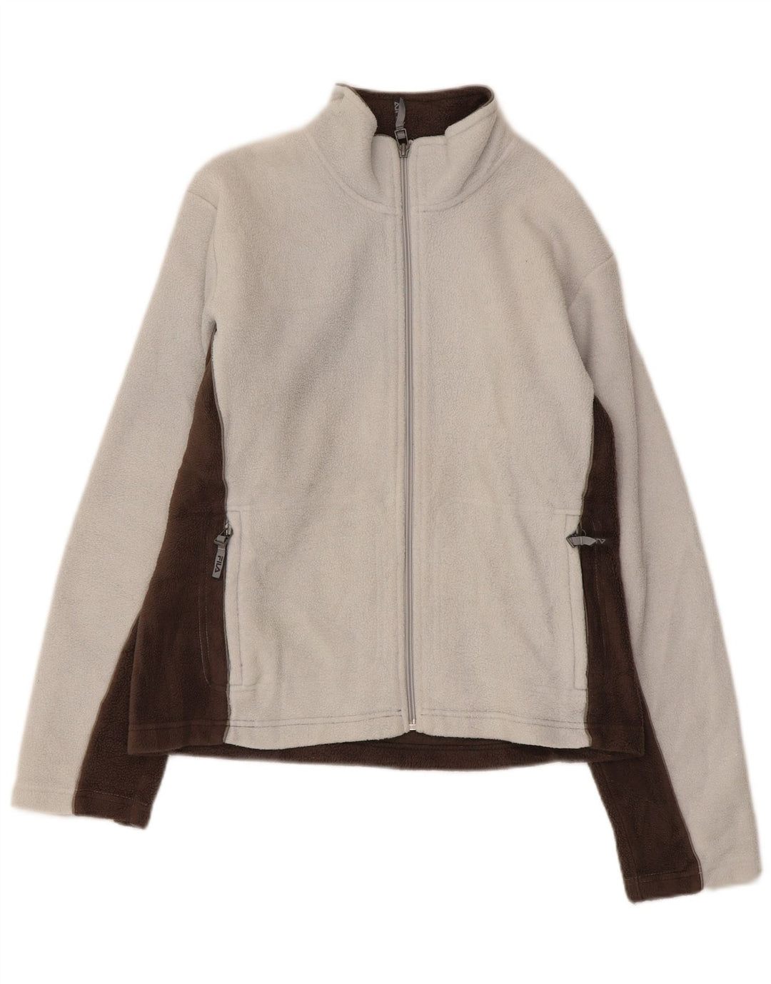 Женская флисовая куртка Fila UK 16, средний коричневый, полиэстер с цветными блоками