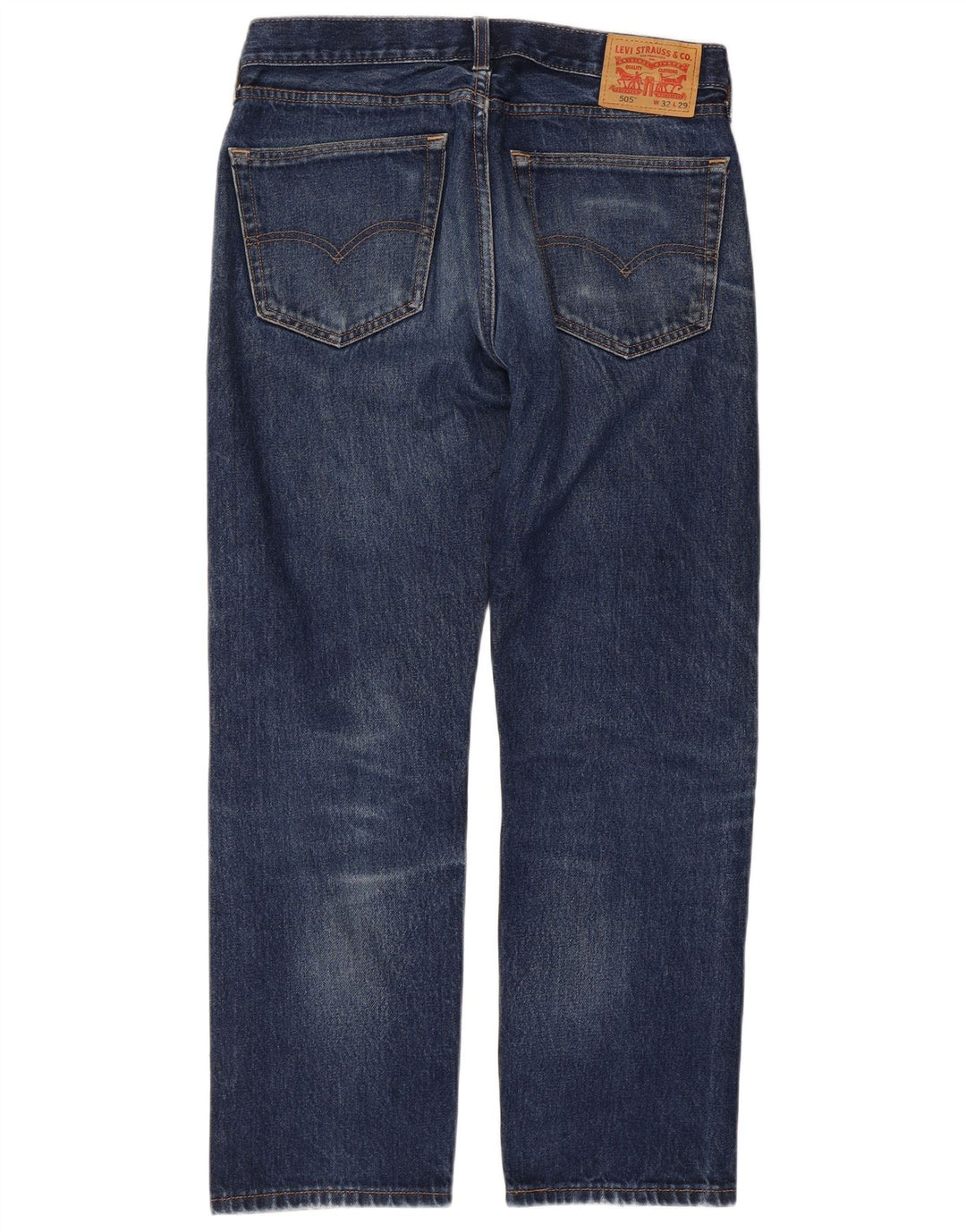 Мужские прямые джинсы Levi's 505 W32 L29 синие, хлопок