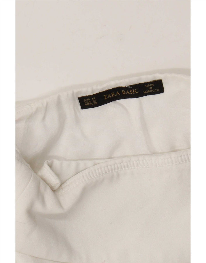 Женская мини-юбка с запахом Zara Medium W28, белая