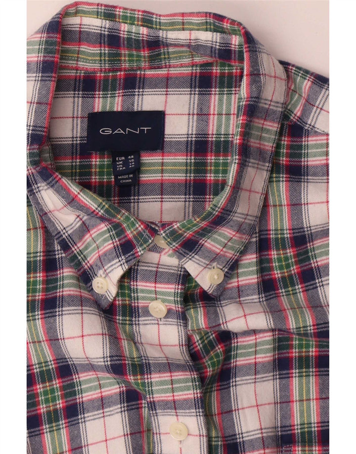 Женская фланелевая рубашка оверсайз Gant UK 16, большой хлопок в разноцветную клетку
