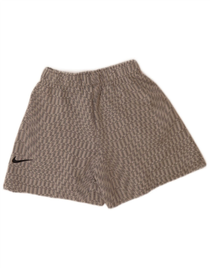 Женские спортивные шорты Nike UK 6 XS, серые, полиэстер с геометрическим рисунком