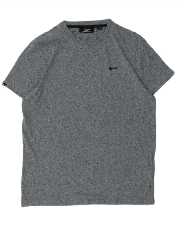 SUPERDRY Мужская футболка Top XL Серый хлопок