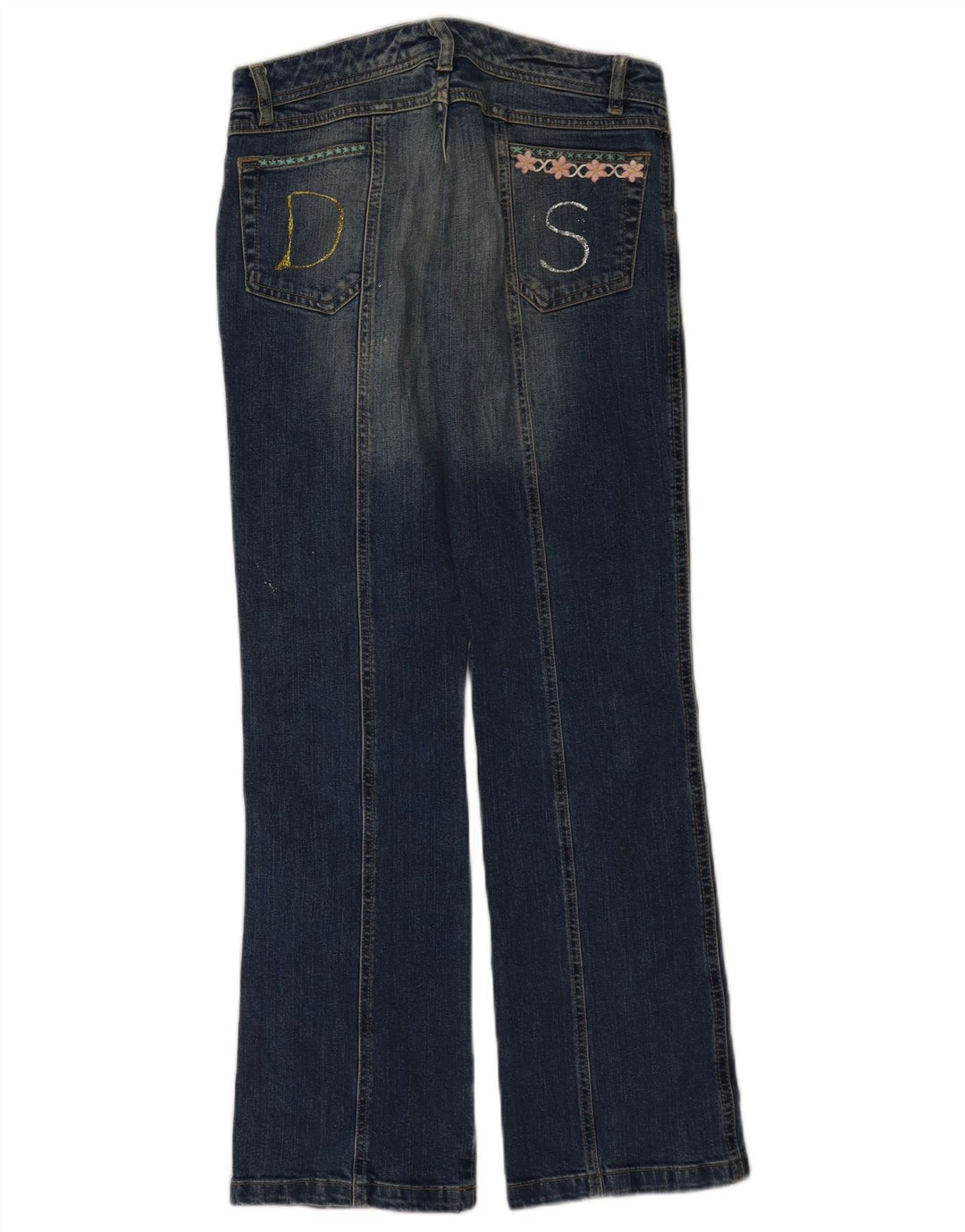 Винтажные женские джинсы Bootcut W28 L31 Темно-синие