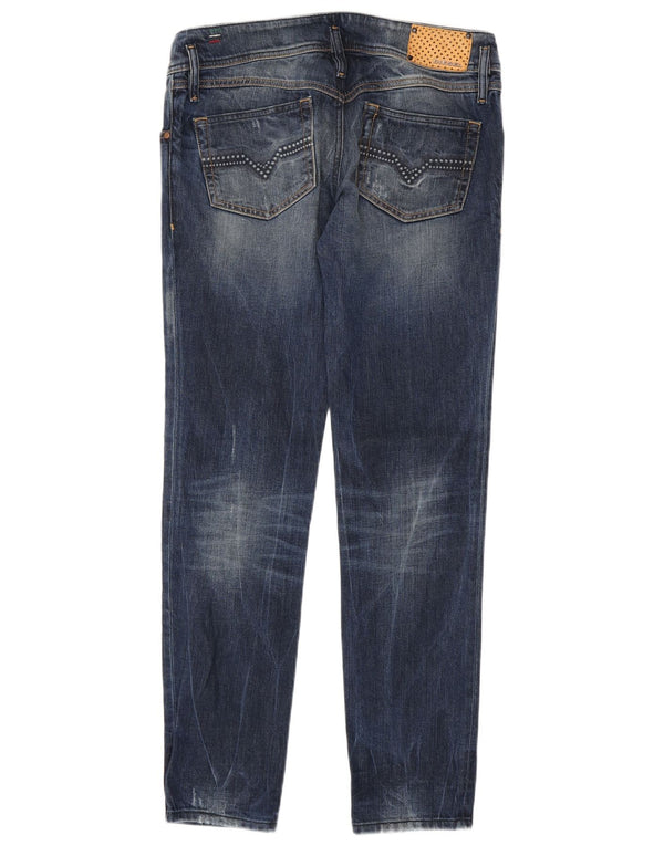 Женские узкие джинсы с потертостями Levi's Matic W31 L32, синий хлопок