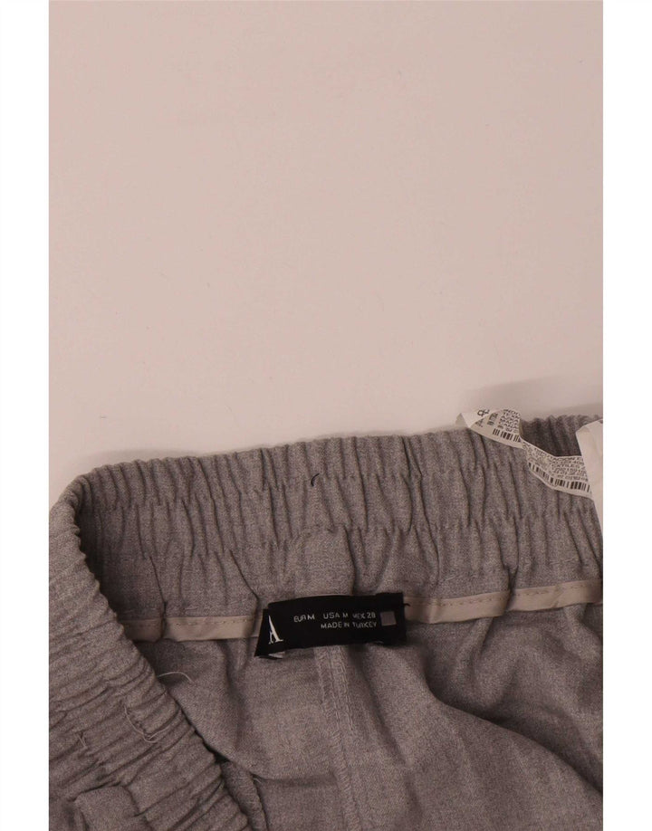 Zara Женские прямые повседневные брюки среднего размера W28 L26, серые, полиэстер
