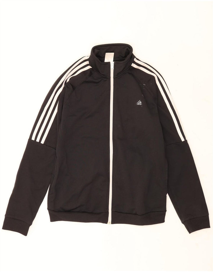 Женская спортивная куртка Adidas UK 12/14, средний черный полиэстер