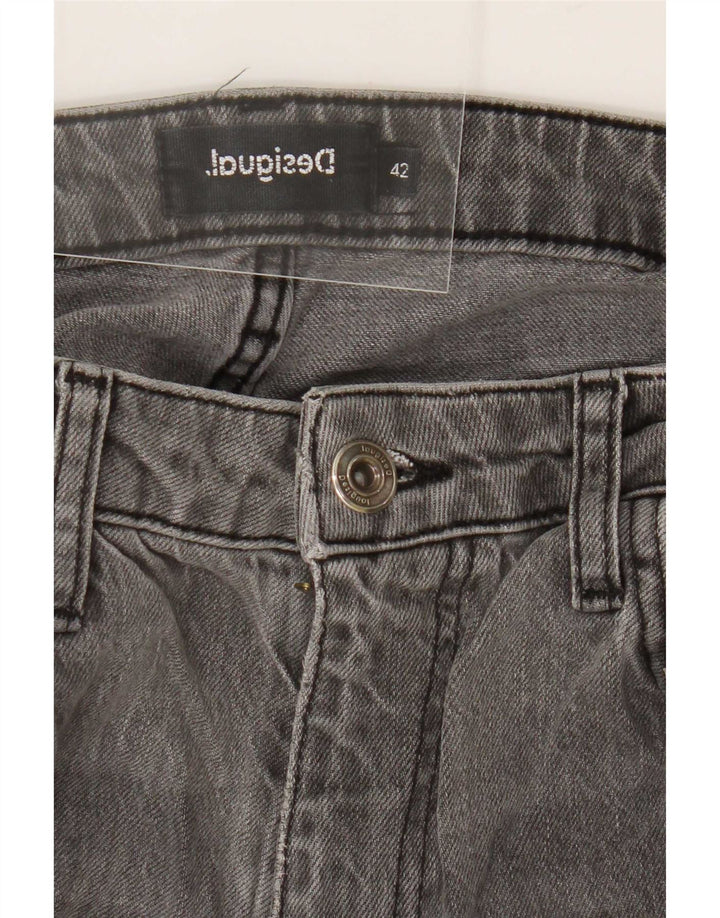 Женские прямые джинсы Desigual с абстрактным узором EU 42, большие W32 L28, серые