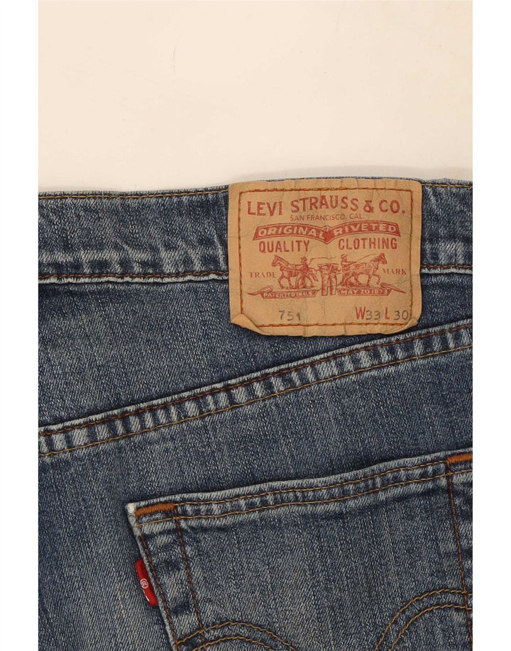 Мужские джинсовые шорты Levi's 751 W33, средний синий хлопок