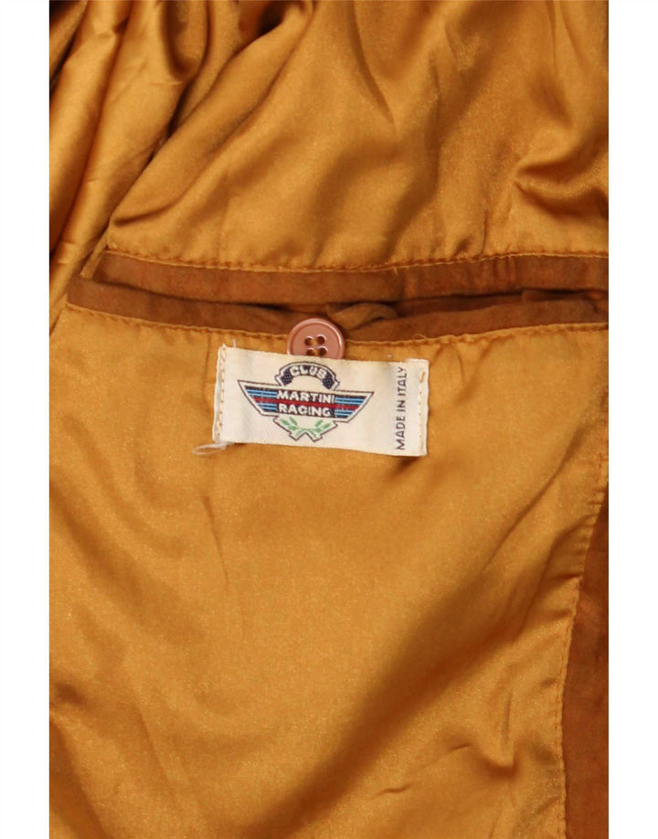 Винтажный мужской замшевый бомбер IT 48 Medium Beige Leather