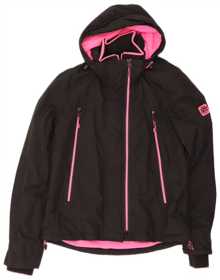 Женская ветровка с капюшоном Superdry UK 14, большая черная