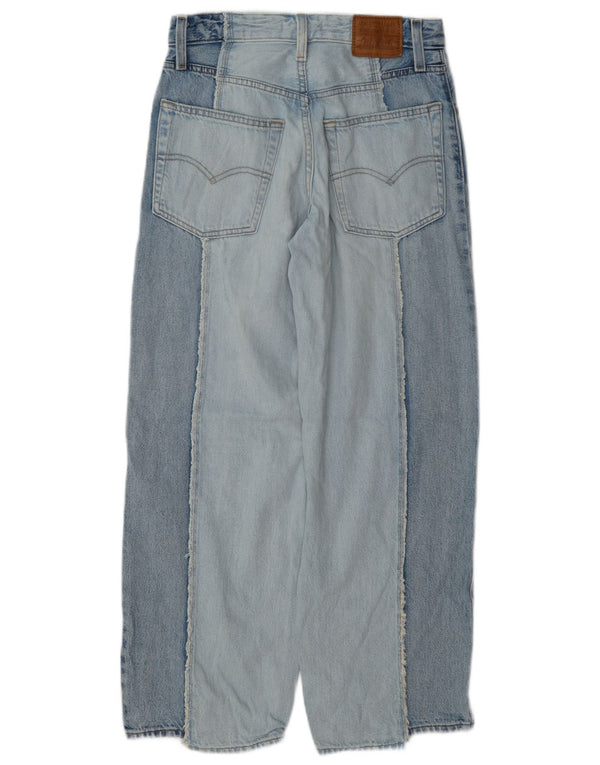 Levi's Womens Baggy Loose Jeans W24 L28 Blue Colourblock Cotton