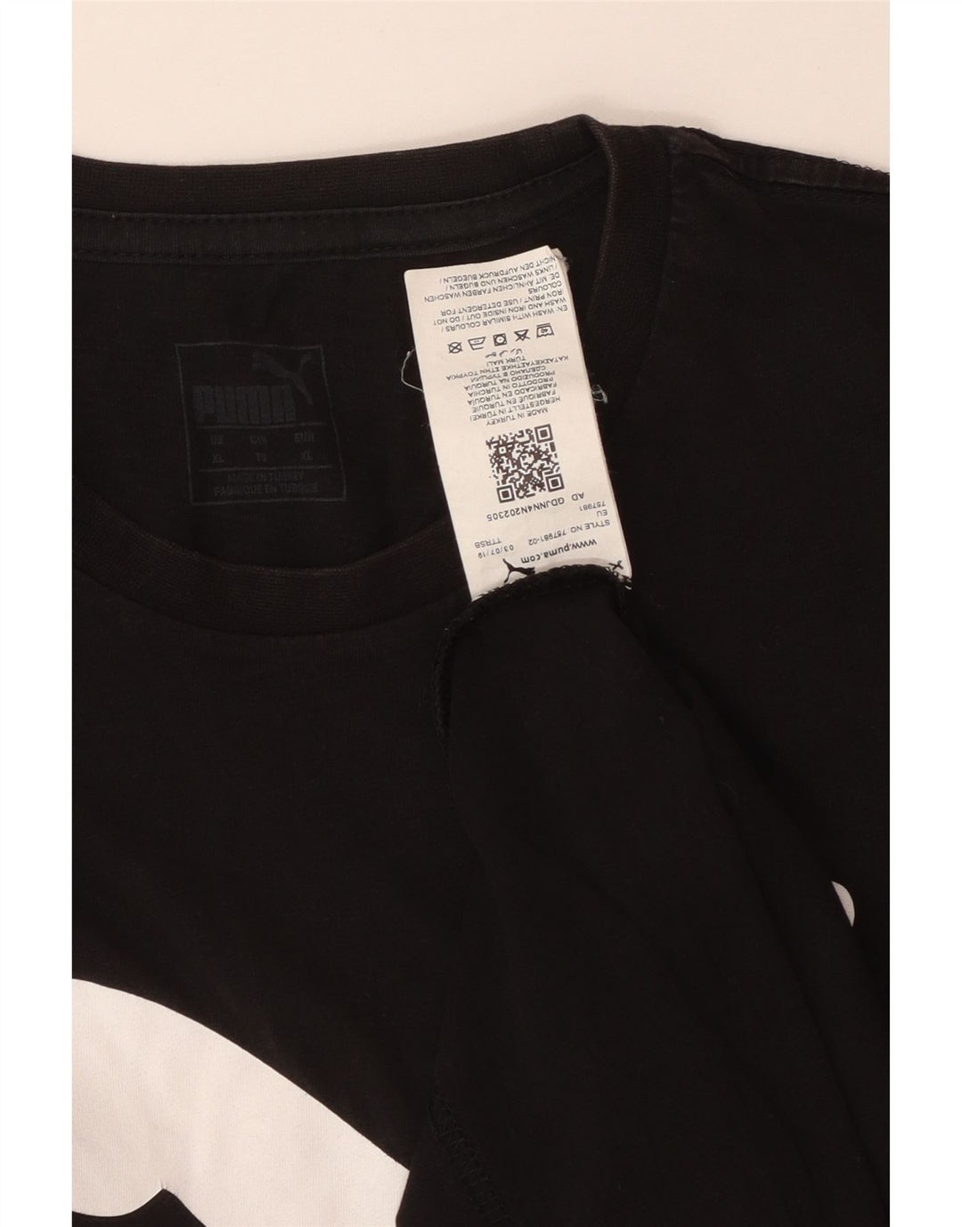 Мужская футболка с рисунком PUMA Top XL, черный хлопок