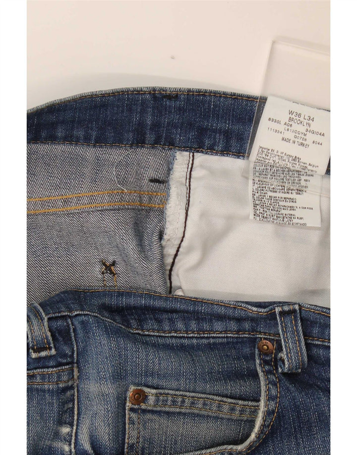 Мужские прямые джинсы Lee Brooklyn W36 L34, синий хлопок