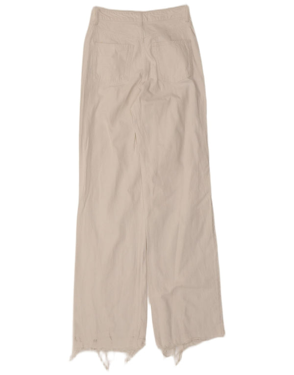 Женские широкие джинсы с завышенной талией Zara EU 36 XS W26 L34, белые