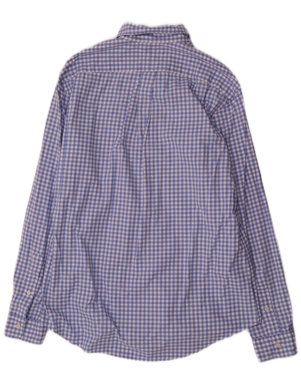 Polo Ralph Lauren Mens Custom Fit Shirt Large Blue Gingham Cotton