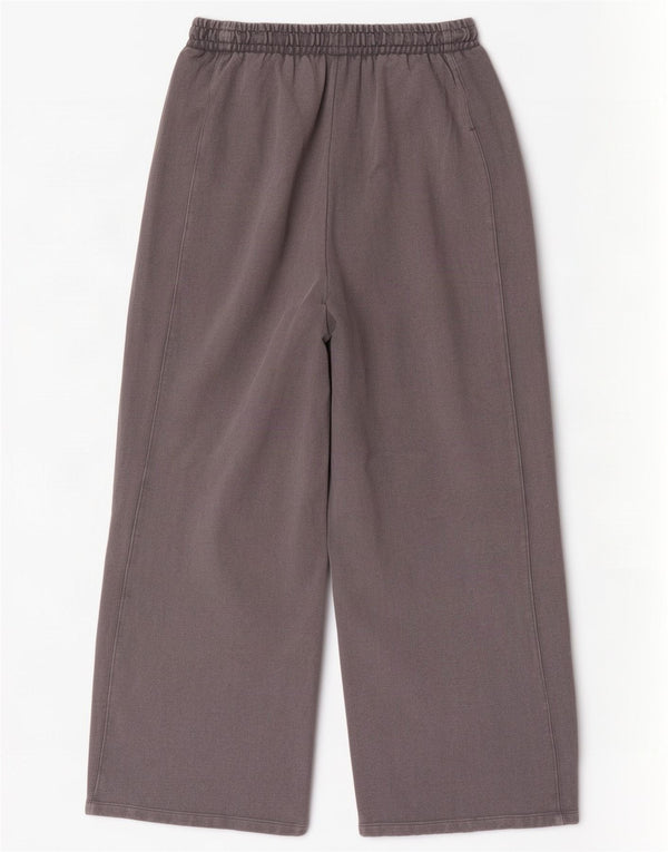Zara Womens Wide Leg Tracksuit Trousers Large Grey Cotton