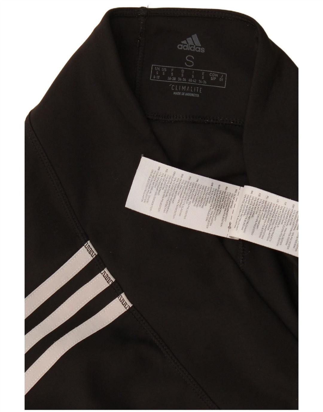 Женские леггинсы Adidas Climalite UK 8/10, маленькие черные из полиэстера